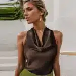 Women's Satin Halter Tank Top - Image 6