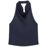 Women's Satin Halter Tank Top - Image 11