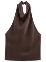 Women's Satin Halter Tank Top - Image 9